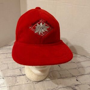 FASERPELZ FLEECE TOP OF EUROPE JUNGFRAUJOCH RED SKI TOP SPIRIT HAT/CAP O/S